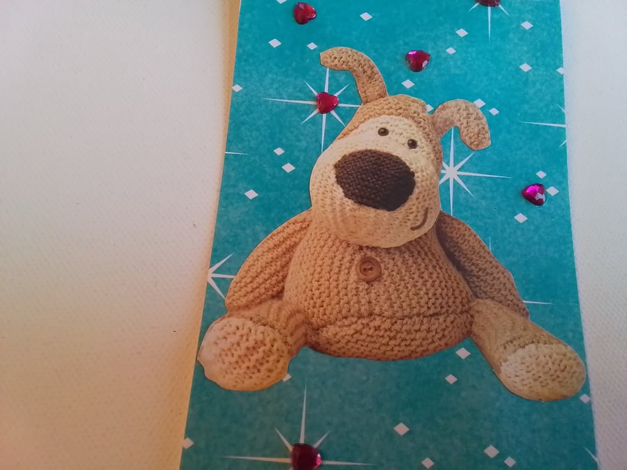 Bottle gift tag. Boofle character tag. CC840