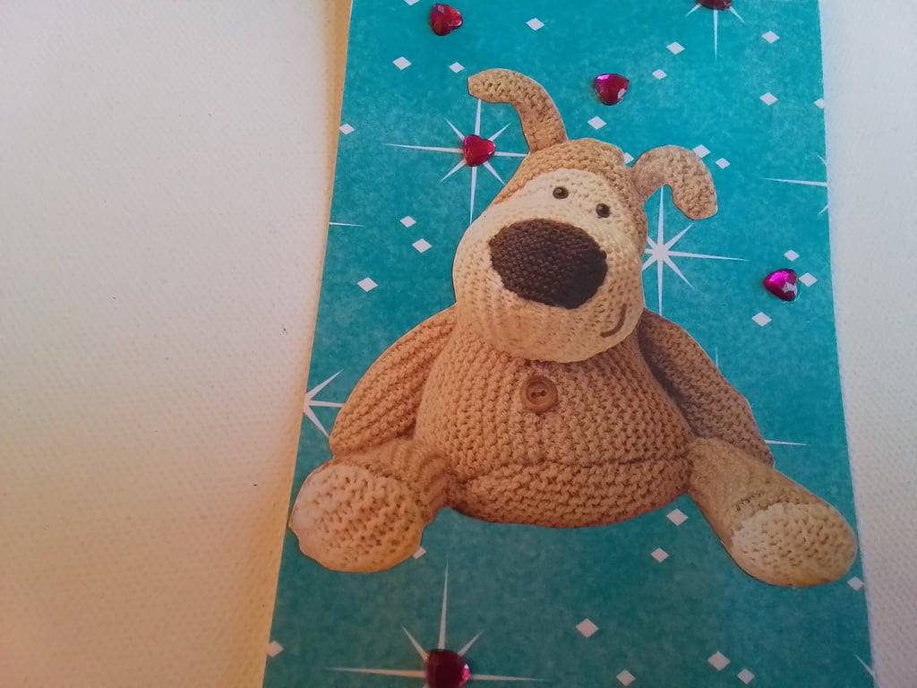 Bottle gift tag. Boofle character tag. Ref 057