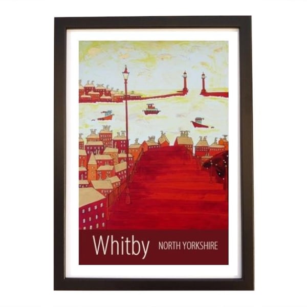 Whitby travel poster print by Susie West