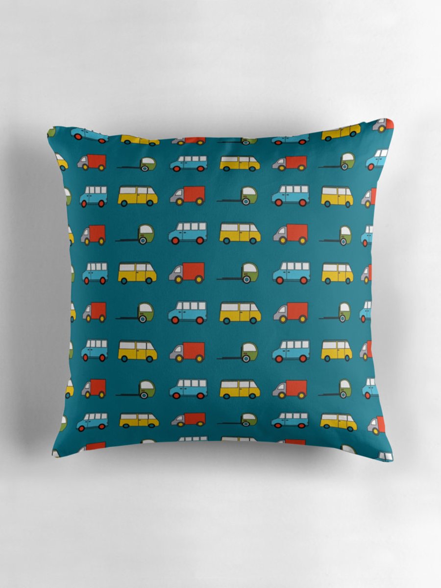 Blue Truck's and Van's Cushion Cover 16 inch