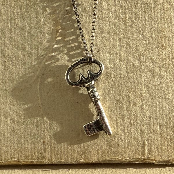 Sterling Silver Key Pendant