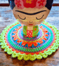 colourful crochet mandala doily - Image 6