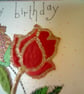 Ruby red rose modern birthday card  - Image 3