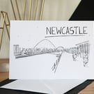 Newcastle Skyline Greetings Card