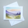 original art hand painted watercolour landscape greetings card ( ref FA 346 S6 )