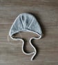 Hand Knitted Baby Bonnet in Silver Grey.  - Image 3