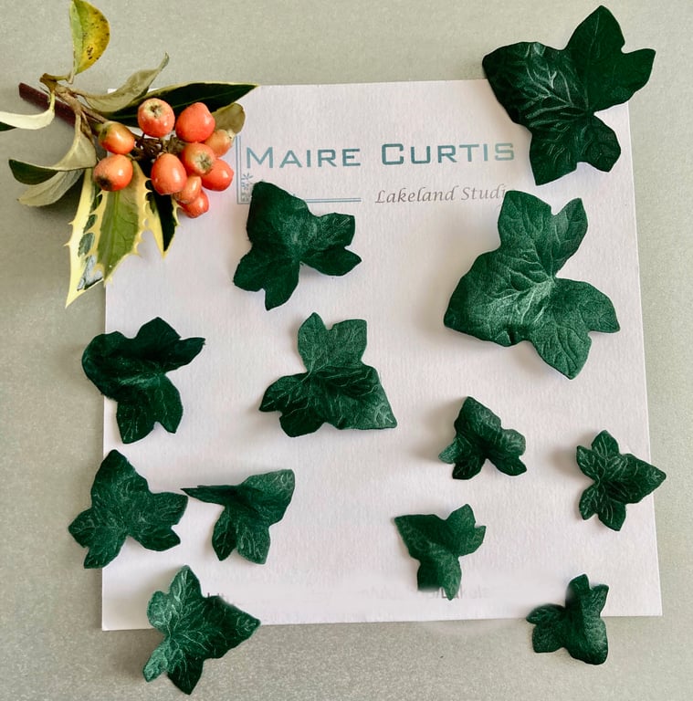 Hand Crafted Silk Ivy Leaves