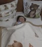 Handmade Padded Cot Quilt Set – Baby Deer Motif, Pillowcase, Cushion Cover  - Image 3