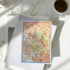 Hand printed blank greeting card 