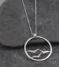 Flock of Gulls Sterling Silver Statement Long Pendant - Image 1
