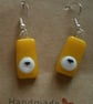 Fused glass Sheepy Earrings - Image 3