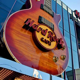 Hard Rock Cafe Guitar Las Vegas United States of America 12"x18" Print