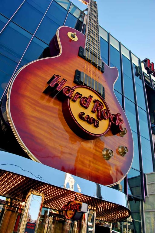 Hard Rock Cafe Guitar Las Vegas United States of America 12"x18" Print