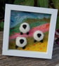 Three Sheep amongst flowers - needlefelt with embroidery - Image 2