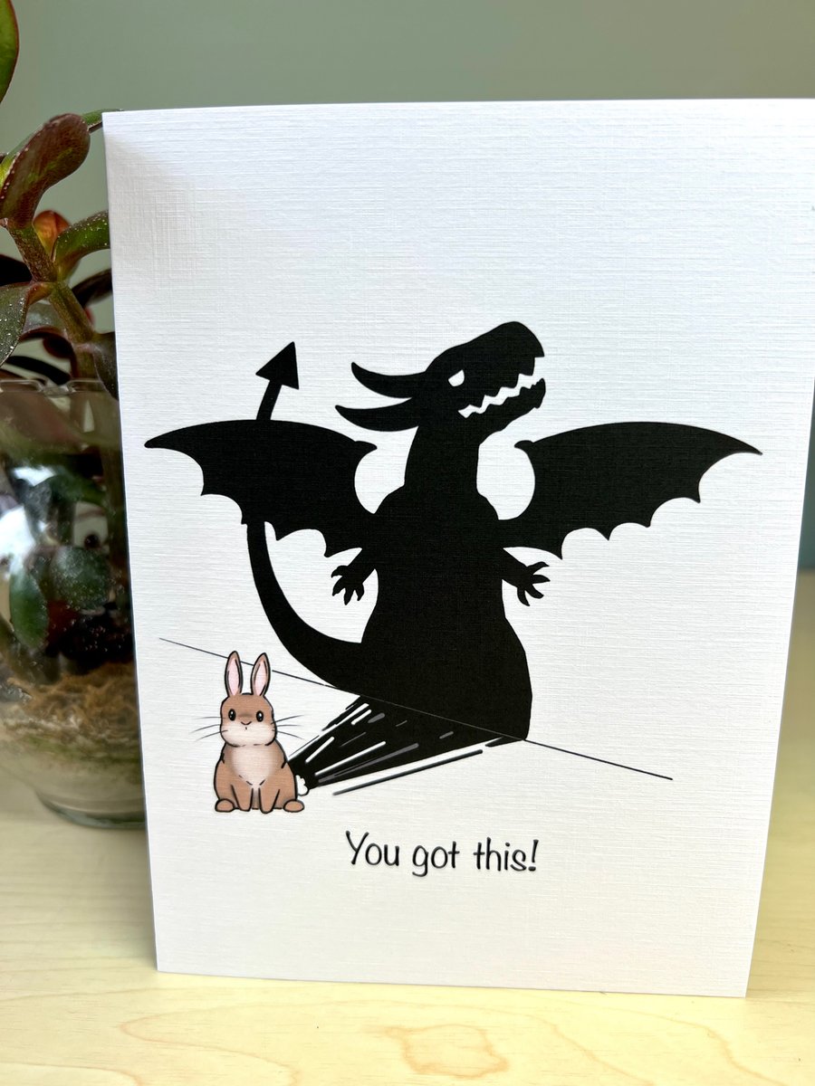 ‘You got this!’ Small but mighty bunny greetings card