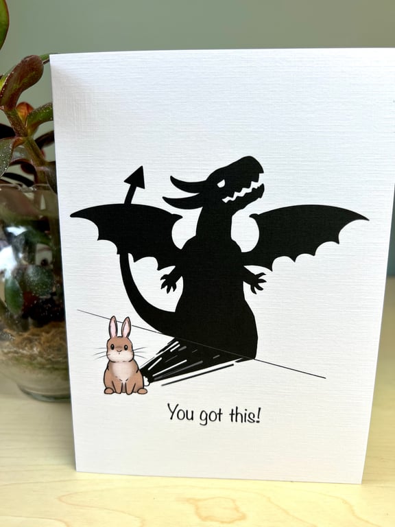 ‘You got this!’ Small but mighty bunny greetings card