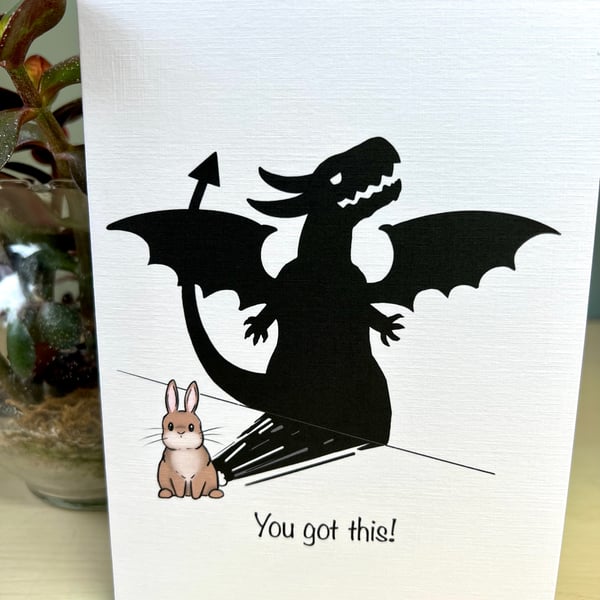‘You got this!’ Small but mighty bunny greetings card