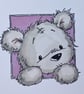 Pink cute bear birthday card - Image 2