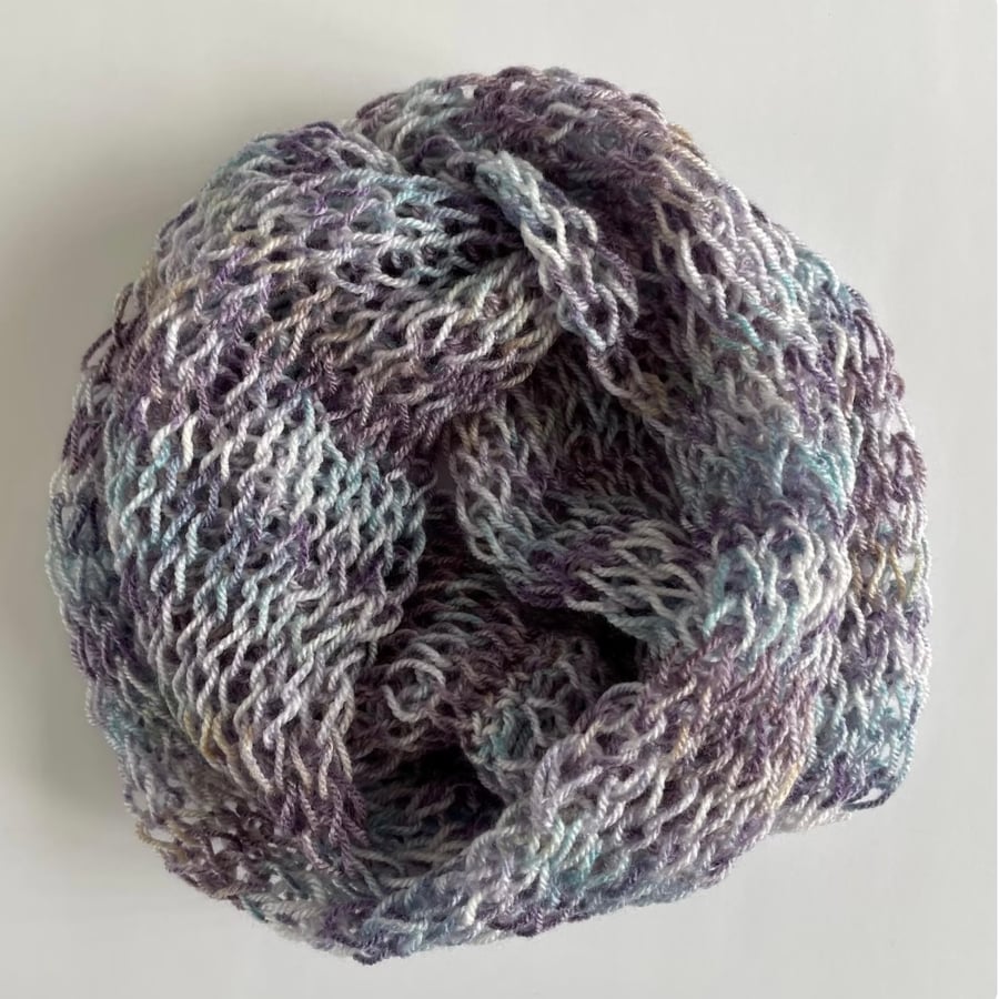 Infinity scarf double layered, handmade unisex winter accessory, FREE DELIVERY 