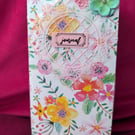 Bright summery flowery accordion journal