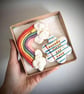 Personalised First Day at School Biscuit Gift, Hand Iced Rainbow Cookie Set 