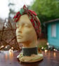 Green floral head wrap - Image 2