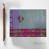 Handmade Notebook A6 Mauve Silver with Sheet Music Cover