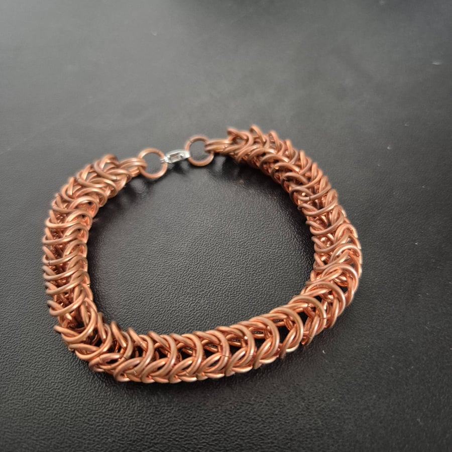 Box Chain Copper Chainmaille Bracelet