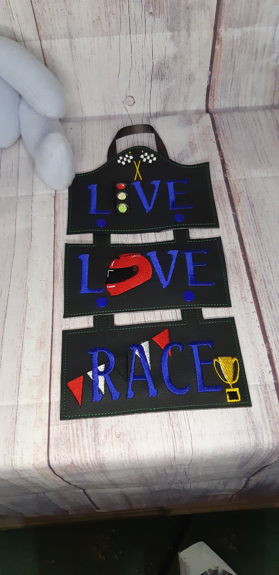 Racing wall hanging