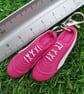Football Boots Keyring, Soccer Backpack Charm, Keychain For Football Fans, Pink - Image 5