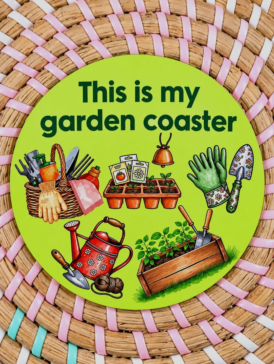 This Is My Garden Coaster – Gardening Gift – Handmade Wooden Coaster