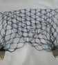 French Navy Vintage Waffle Weave 1940's - 1950's Style Soft Birdcage Veil - Image 5