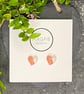 Ceramic heart earrings - pink - Image 2
