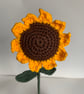 Single sunflower, crochet sunflower, forever flowers - Image 8