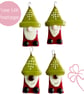 Glass Christmas Gnome Hanging Decoration - Seconds - Image 1