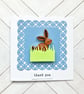 Blank cards - set of 4 quilled rabbits - thank you, get well cards - Image 3
