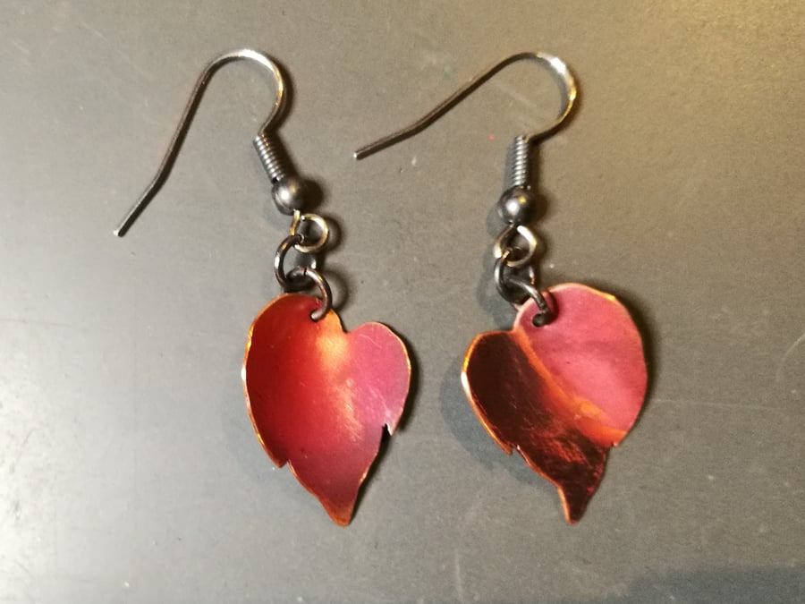 Autumn maple leaf earrings