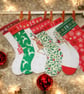 Handmade Reusable Advent Stockings Set - Deer - Image 5