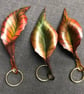 Leather leaf keyring  - Image 3