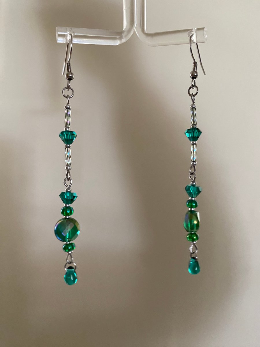 Imelda - teal earrings 