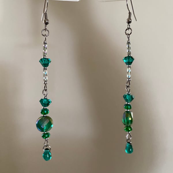 Imelda - teal earrings 