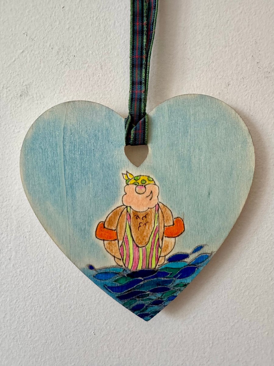 Cartoon Pirate Wearing Waterwings, Picture 