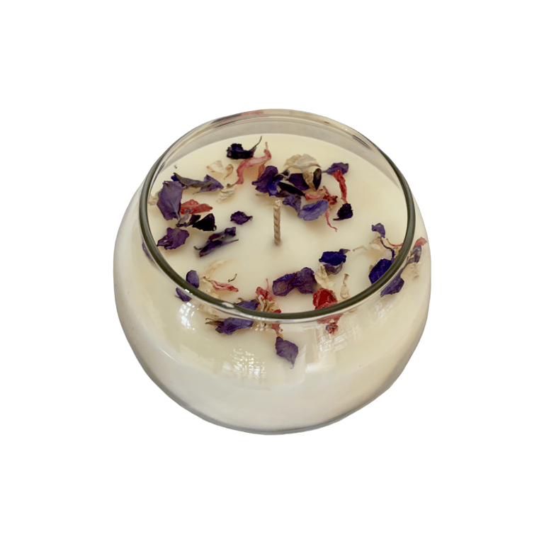 Hyacinth Scented Cream 100% Organic Wax Bowl Candle