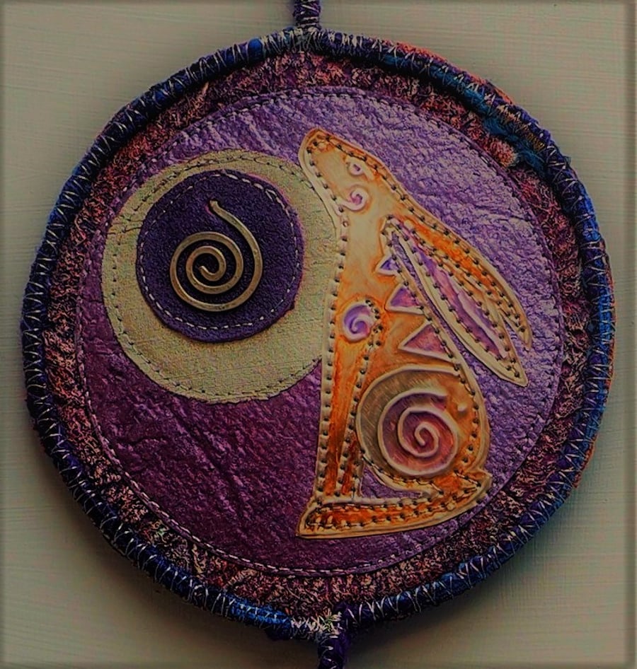  HMM1450 - Moon Gazer Hare Mandala - 12.5 cm