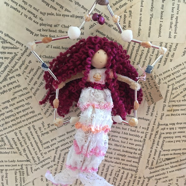 Mermaid In A Star Decoration - Pink