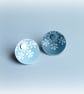 Christmas snowflake winter earrings studs in silver grey - Image 2
