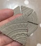 Handmade Geometric Ceramic Brooch, Hand Made Badge - Image 6