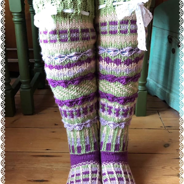 Over the knee Fairisle socks