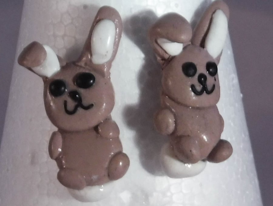 Cute Bunny Rabbit Studs - Animal Earrings 