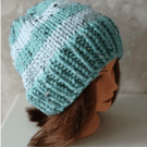 HAND KNIT Ladies Sage Duck Egg Hat